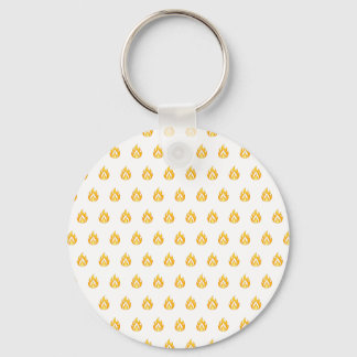 Minimal Fire Flame Icon Hot Lit Aesthetic Graphic Key Ring