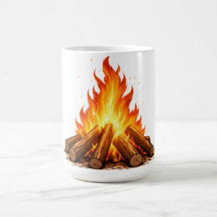Minimal Fire Illustration  Coffee Mug