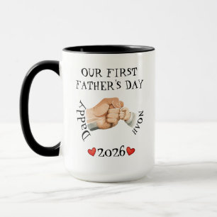 Minimal First Father’s Day Baby Fist Illustration Mug