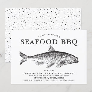 Minimal Fish Fry Party Customised Invitation