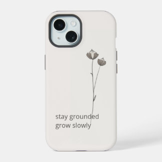 Minimal Flax Phone Case - Stay Grounded