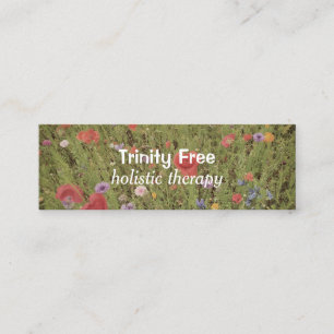 Minimal Floral Holistic Therapy Business Card