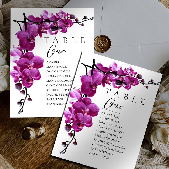 Minimal Floral Table Number Seating Chart (Creator Uploaded)