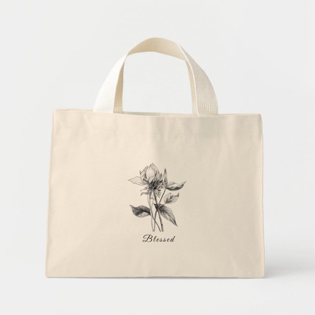 Minimal Floral Tote Number 1 (Front)