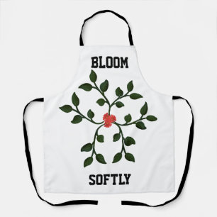 Minimal Floral Vine   Elegant botanical Design Apron