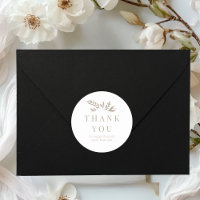 Minimal Floral White Botanical THANK YOU