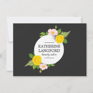 Minimal Floral Wreath Salon Black Gift Certificate