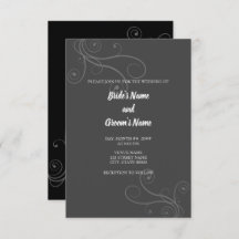 Minimal Flourishes Wedding Invitation