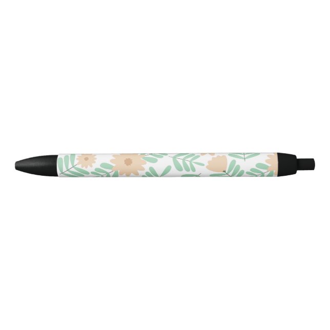 Minimal flower black ink pen (Front)