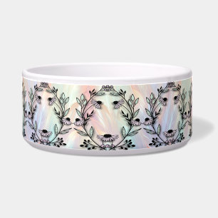 Minimal Flower Ceramic Pet Bowl