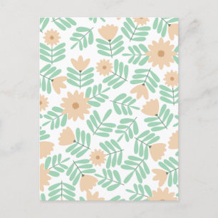 Minimal flower holiday postcard