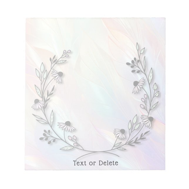 Minimal Flower Notepad (Front)