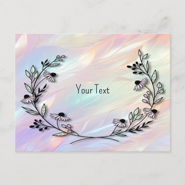 Minimal Flower Postcard (Front)