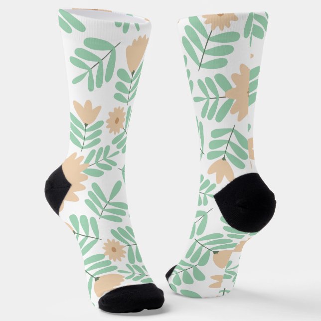 Minimal flower socks (Angled)