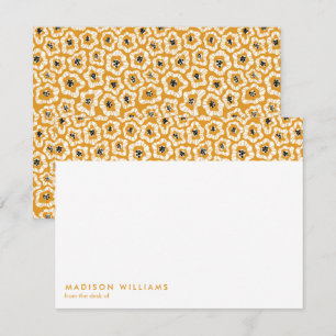 Minimal Flowers Stylish Trendy Modern Note Card