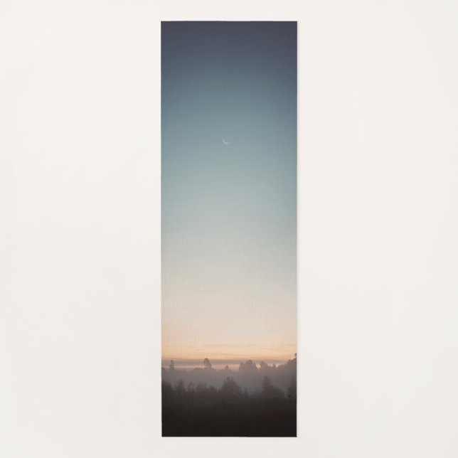 Minimal Forest Dawn Yoga Mat (Front)
