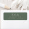 Minimal Forest Green Scandi Return Address