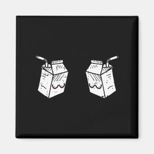 Minimal Fresh Milk Breastfeeding Funny Motherhood Magnet
