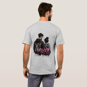 Minimal Front Logo Back Print T-Shirt Good Vibes