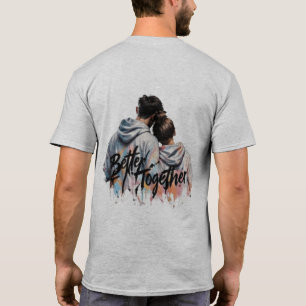 Minimal Front Logo Back Print T-Shirt   Good Vibes