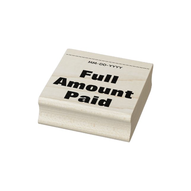 Minimal "Full Amount Paid" Rubber Stamp (Stamp)