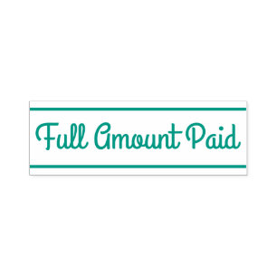 Minimal "Full Amount Paid" Rubber Stamp