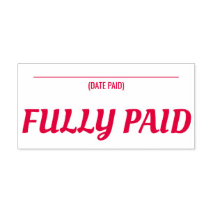 Minimal "FULLY PAID" Rubber Stamp