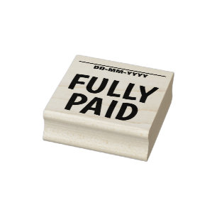 Minimal "FULLY PAID" Rubber Stamp