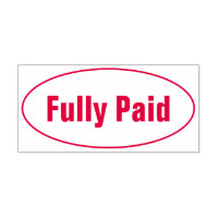 Minimal "Fully Paid" Rubber Stamp