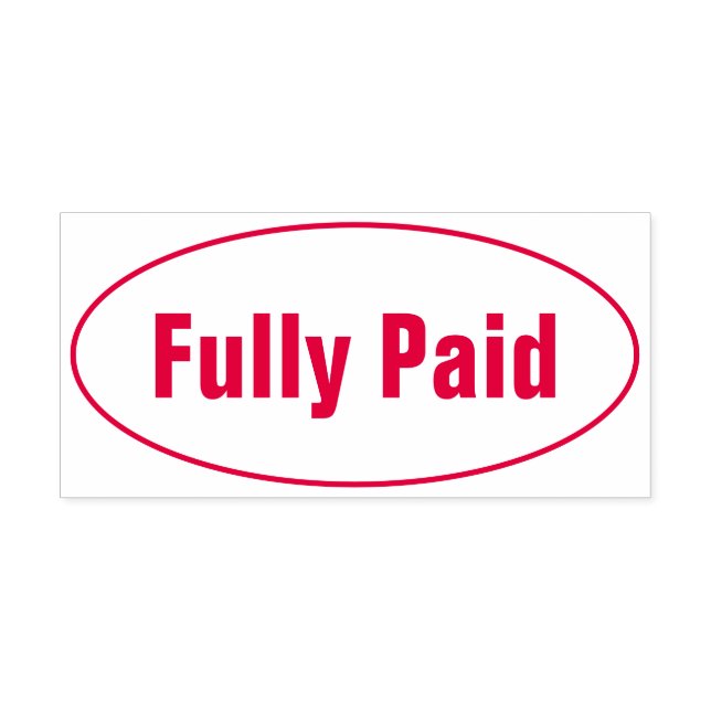 Minimal "Fully Paid" Rubber Stamp (Design)