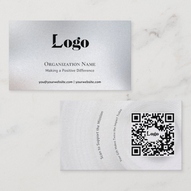 Minimal Fundraising Business Card (Front/Back)