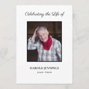 Minimal Funeral Program Obituary Order of Service Programme