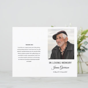 Minimal Funeral Program template