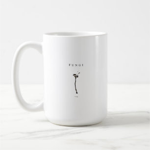 minimal fungi aesthetic line art nature concept de coffee mug