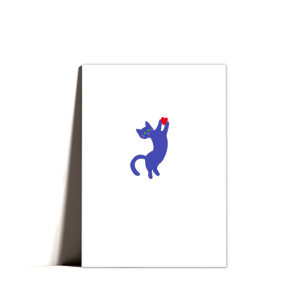 Minimal Funny Cat Valentines Day Card