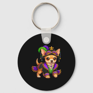 Minimal Funny Chihuahua Dog Lover Festival Key Ring