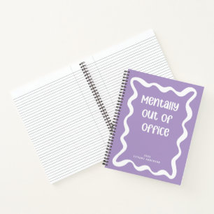 Minimal Funny Coworker Meetings Office Name Year Notebook