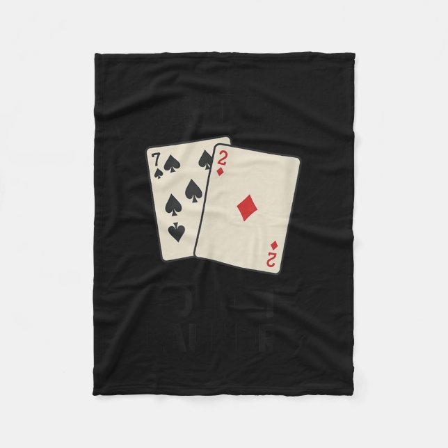 Minimal Funny poker, i don't even fold my laundry Fleece Blanket (Front)