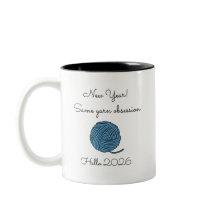 Minimal & Funny Yarn Ball Knitting Mug