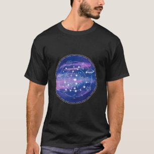 Minimal Galaxy Moon Design   Cosmic Aesthetic Art T-Shirt