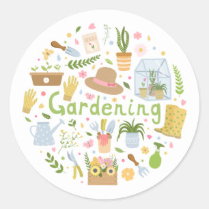 Minimal Gardening Sticker botanical vibes