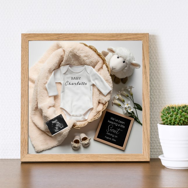 Minimal Gender-Neutral Pregnancy Announcement Poster (Creator Uploaded)
