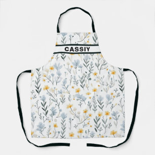 Minimal Gentle Colorful Garden Wildflowers Nursery Apron