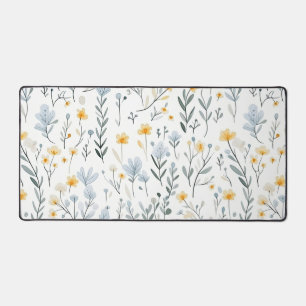 Minimal Gentle Colorful Garden Wildflowers Nursery Desk Mat