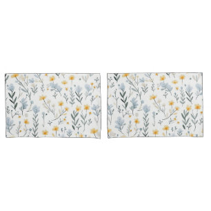 Minimal Gentle Colourful Garden Wildflowers Nurser Pillowcase