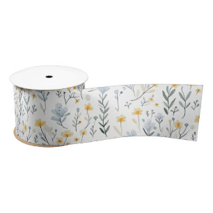 Minimal Gentle Colourful Garden Wildflowers Nurser Satin Ribbon
