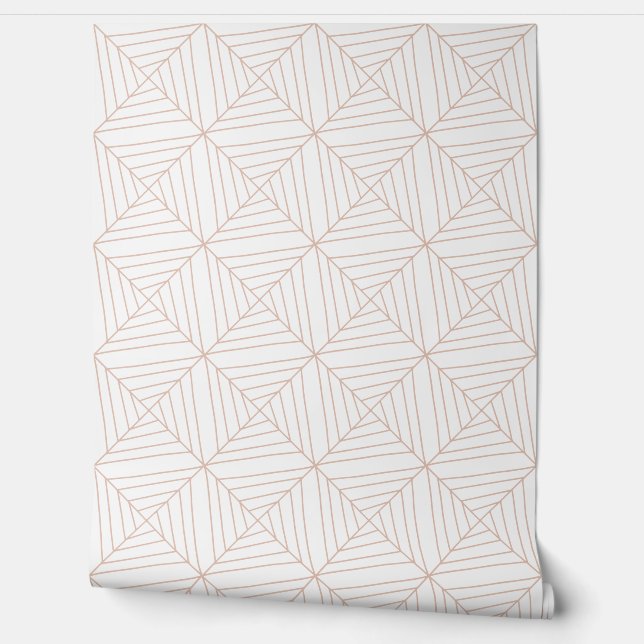 Minimal Geometric Blocks & Lines Pattern Wallpaper (Unrolling)