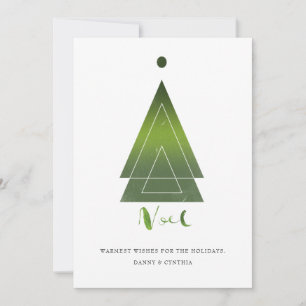 Minimal Geometric Christmas Tree Holiday Card