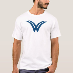 Minimal Geometric Creative Letter V Monogram T-Shirt