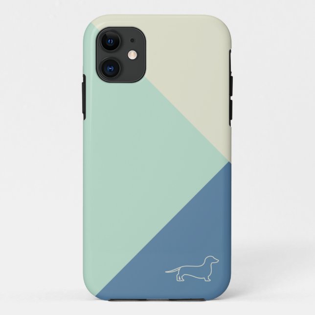 minimal geometric dachshund Case-Mate iPhone case (Back)